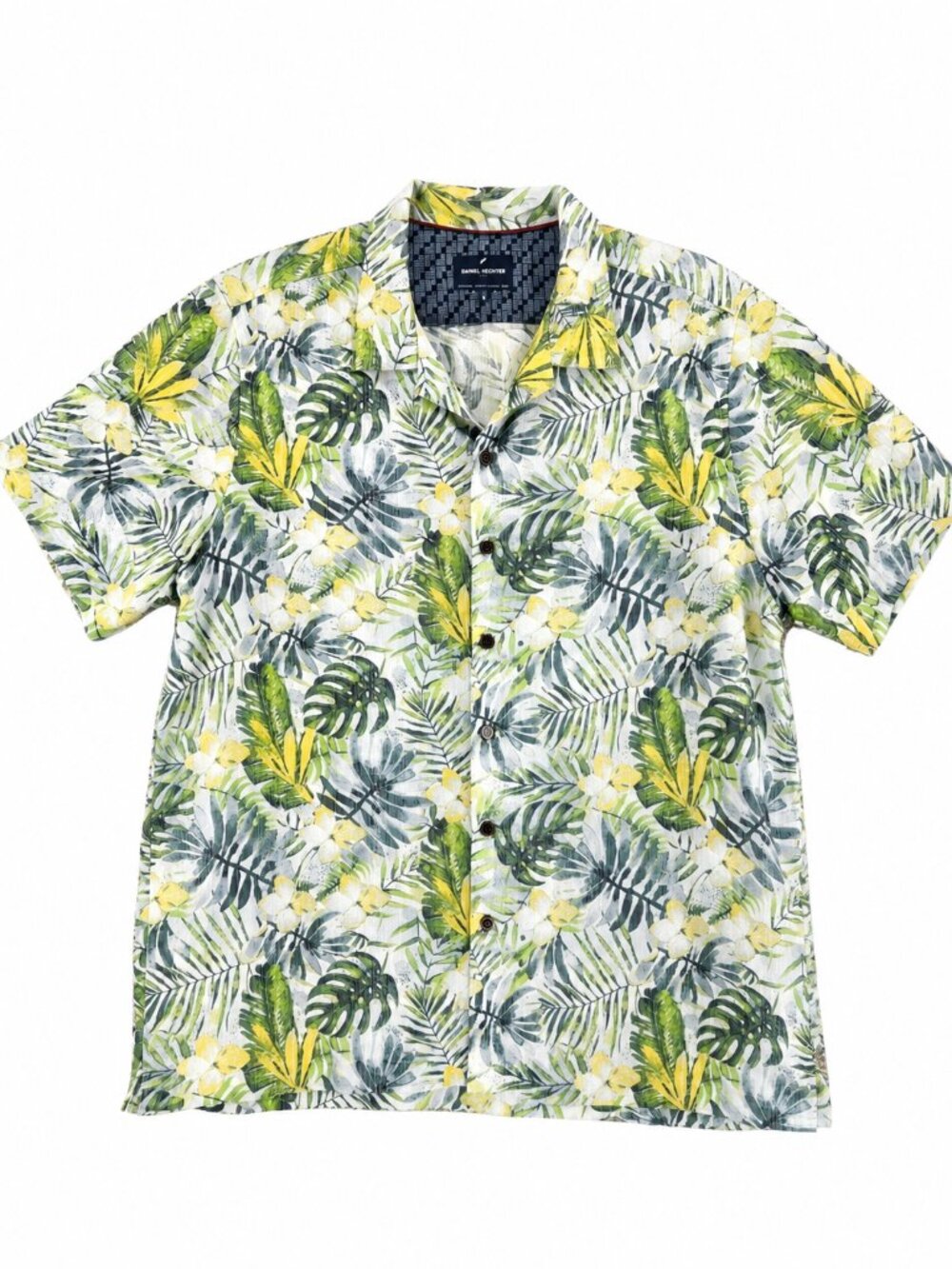 Daniel Hechter, Button Up Shirt, Hawaiian Tiki Floral, Men's Size Large